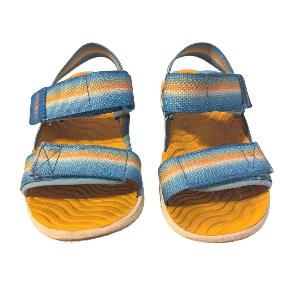Keen Kids ~US 9 Blue Orange Gradient Sport Sandals Toddler Adjustable Straps